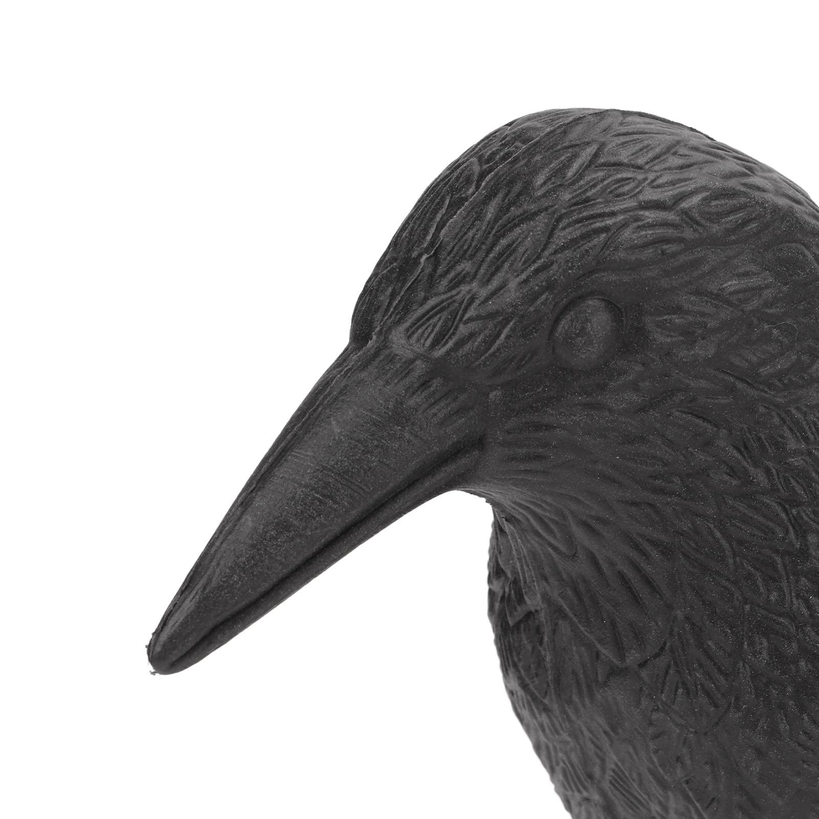 Cuerpo Principal del Señuelo de Cuervo, con Poste para Atraer la Caza y Asustar a los Pájaros P E Crow PE Decoración de Patio de Simulación Negra