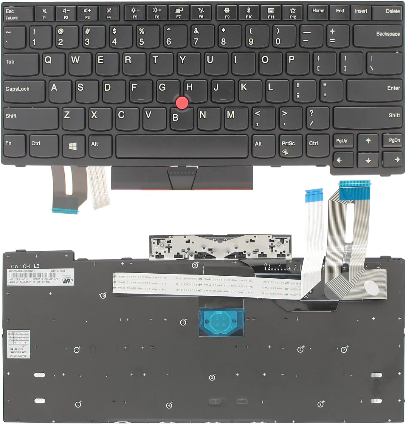 Techsio Laptop Keyboard for Le-novo ThinkPad E480 E485 E490 E495