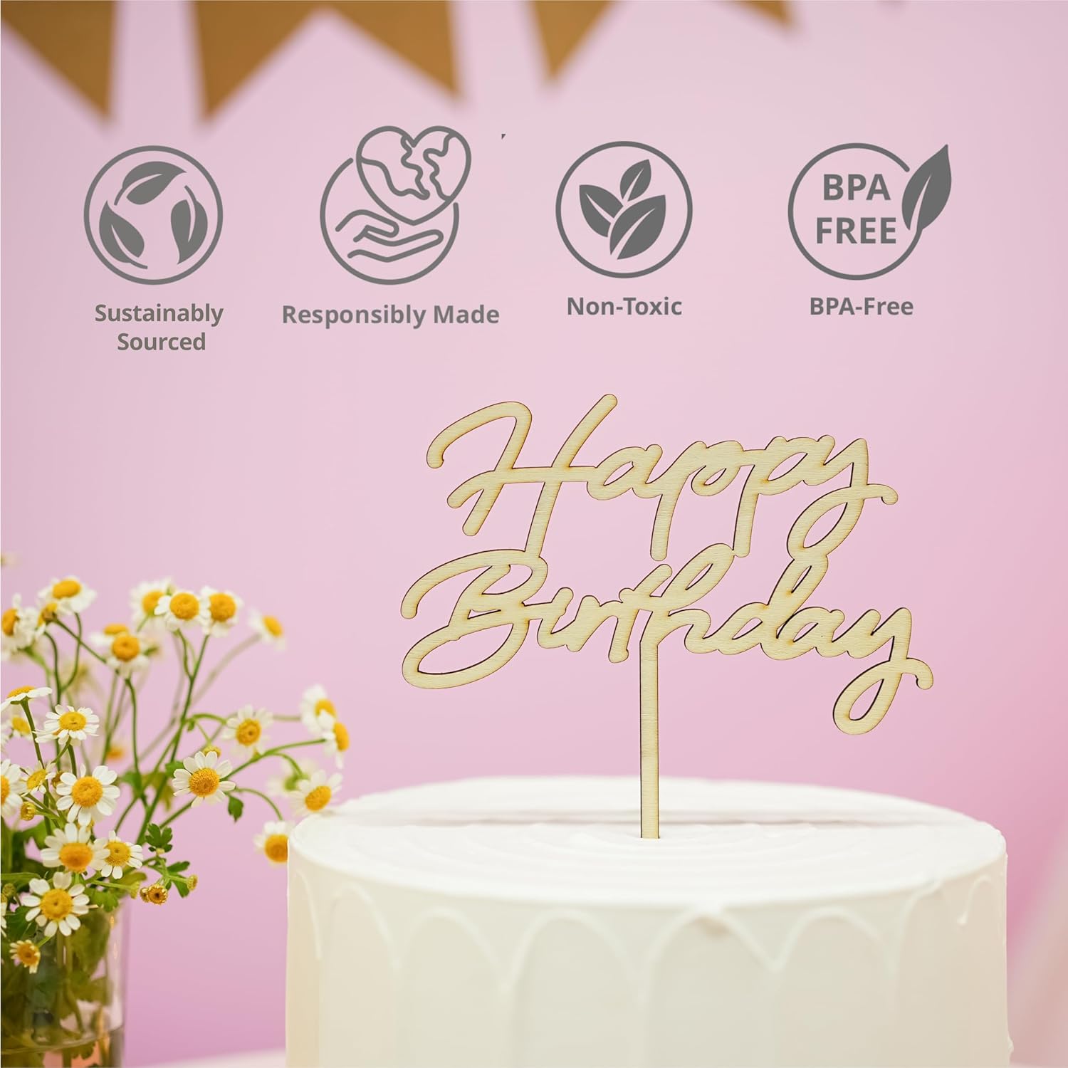 Spring Floral Birthday Party-Ready Decorations and Supplies for All Occasions – Birthdays, Adult and Kids Parties & More | Flower Theme Party Supplies for All Age Groups | Serves 20 People