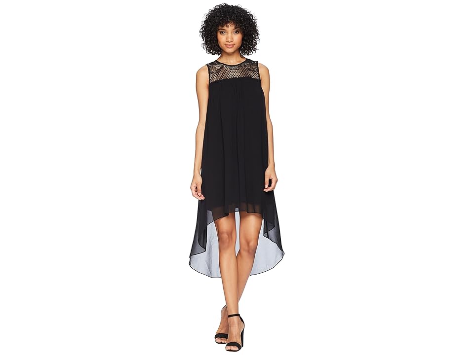 

kensie Crepe Chiffon Dress KS5K8216 (Black) Women's Dress