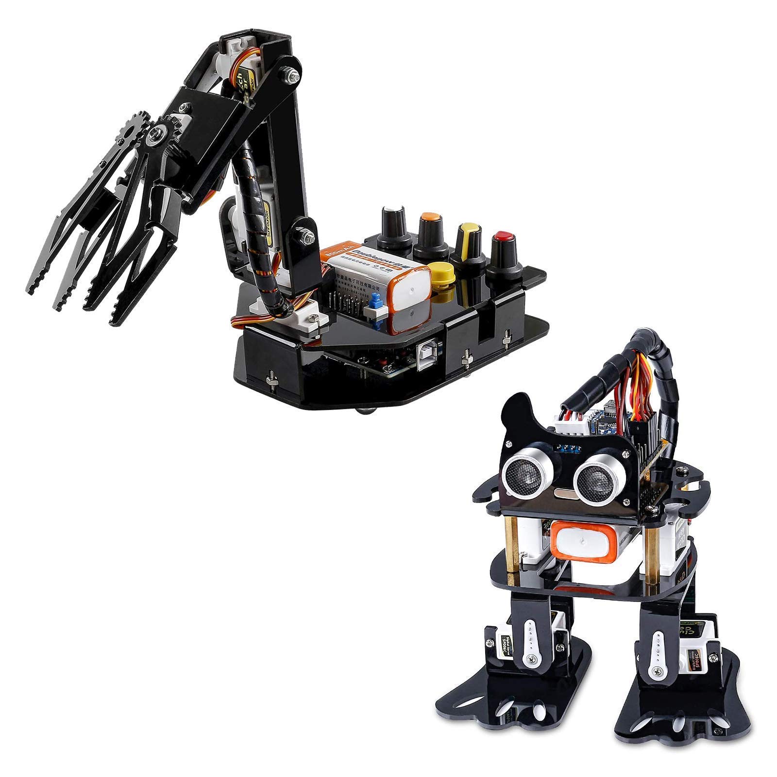 SunFounder Robotics Kit Compatible with Arduino , 4-DOF Dancing Sloth with Robotic Arm Edge Kit Compatible with Arduino R3