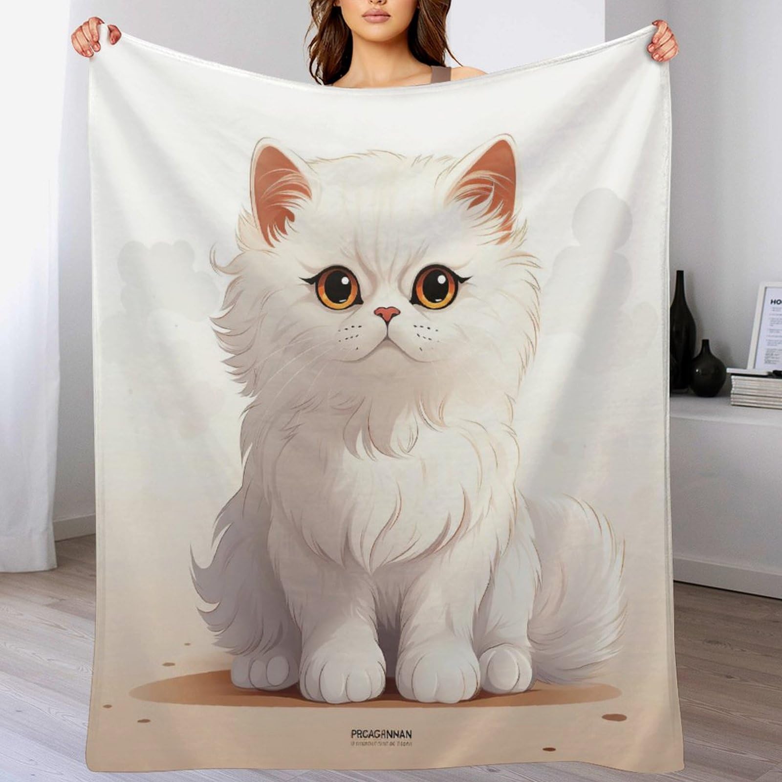 Couverture chat pour enfants et adultes, le plaid cadeau ideal tendre et douillet