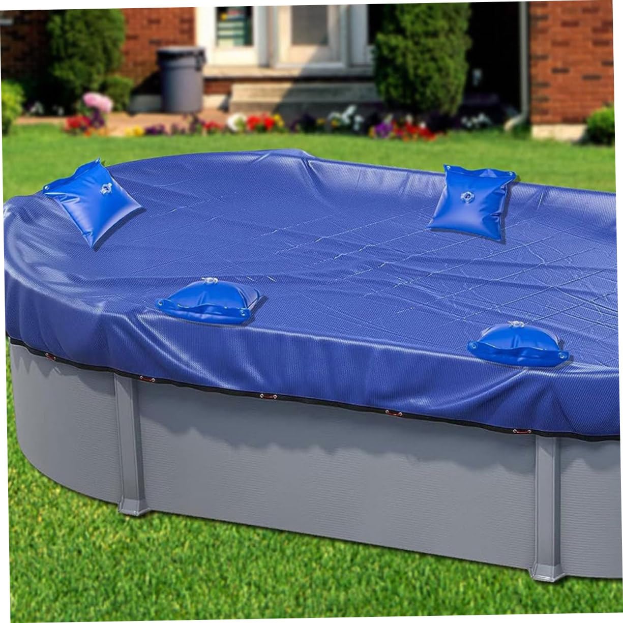 SOIMISS 8 pièces Pochette de Rangement pour Bâche de Piscine Hivernage Lot de PVC Résistant Poche Murale Pratique pour Protéger et Maintenir la Couverture Hiver Accessoire Hivernage