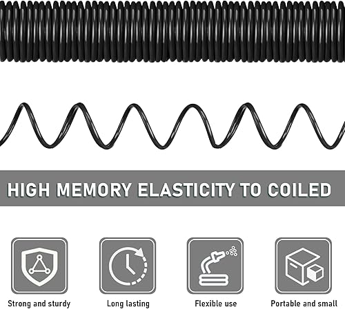 Miniatura 4 de Pangda Manguera de jardín de bobina de 25 pies x 38 pulgadas, manguera de agua expandible con boquilla de pulverización de 6 funciones, conector de