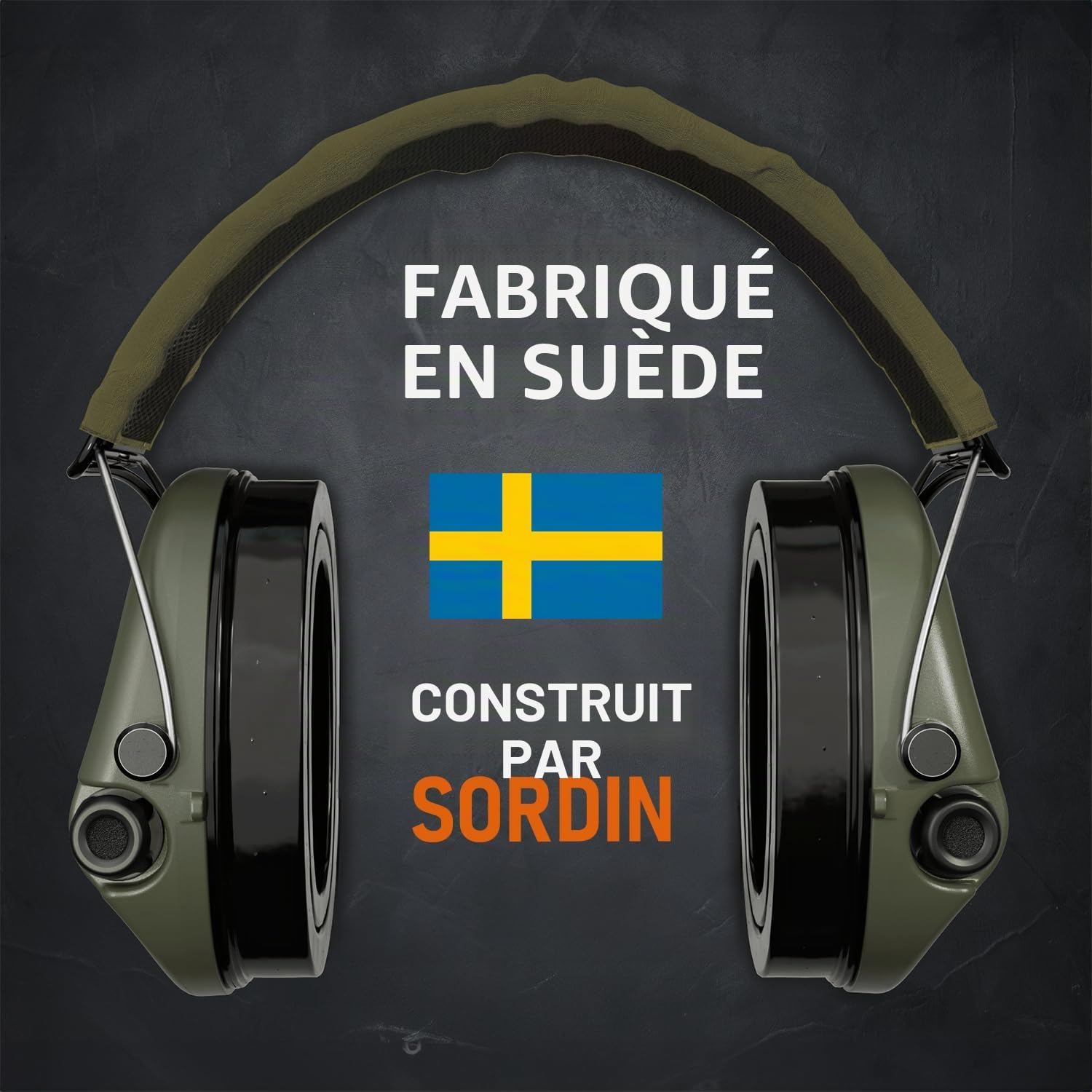 Sordin ACE Schakal Casque Antibruit - Actif & électronique - Casque Antibruit pour la Chasse et le Tir Sportif