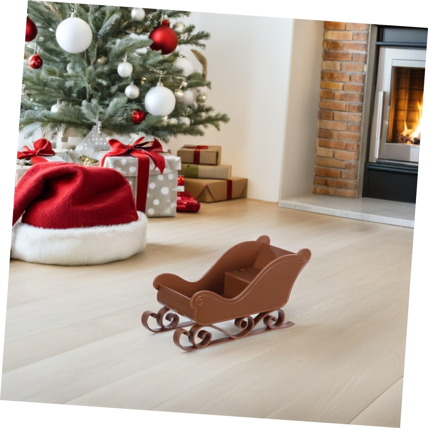 Cabilock 3piezas Decoración de Trineo Navideño para Mesa Mini Trineos de Adornos de Escritorio para Navidad para Decoración de Ventana y Mesa