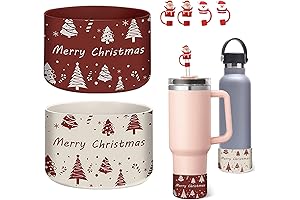 Stanley Cup Christmas Set: Boot Sleeve and Santa Straw Cover Caps