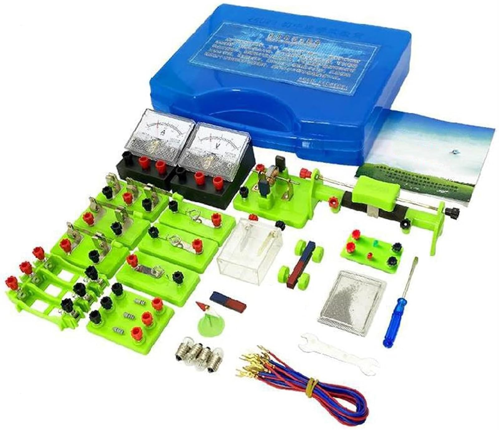 VERIMP Physik-Elektrizität-Experimentierkasten Physik-Set Lernwerkzeuge Elektromagnetismus Elektromagnetischer Experimentierkasten Junior High School Physik Elektrische Experimentierausrüstung