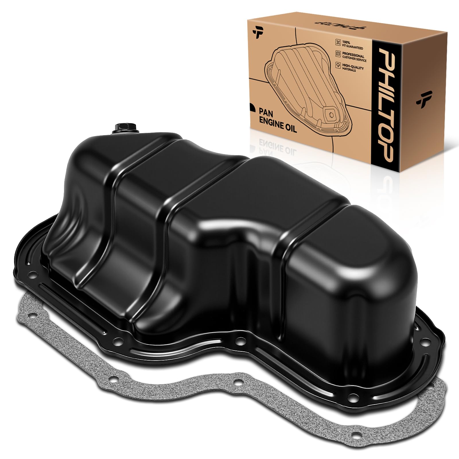 PHILTOP 264-529 Engine Oil Pan Compatible with 2005-2019 Frontier, 2005-2012 Pathfinder, 2005-2015 Xterra, 2012-2018 NV2500/NV3500, 2013-2017 NV1500,