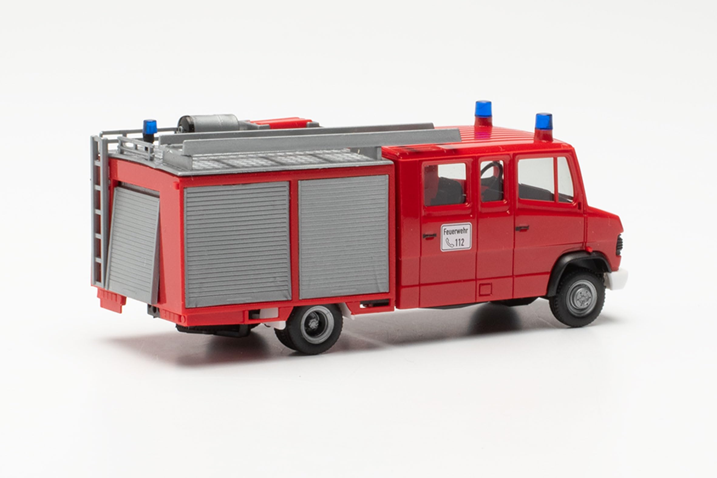 Herpa Basic modello di camion Mercedes-Benz T2 LF 8/6 "vigili del fuoco", in scala 1:87, modello base economico, tedesco, statuetta plastica