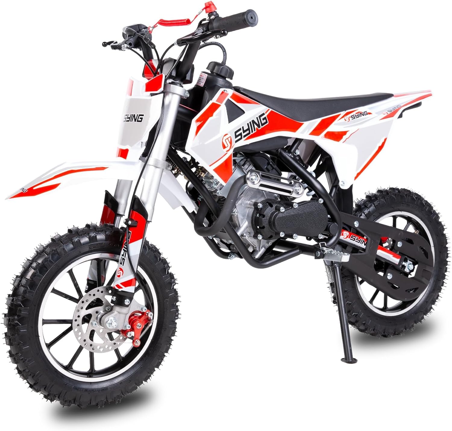 58CC 4-Stroke Kids Dirt Bike, Pro Engine Gas Dirt Bikes for Kids 8-14, Pull Start Motorbike, 10" Wheels Up to 21.75 Mph Mini Moto Gift for Child Teens, W/EPA Approved