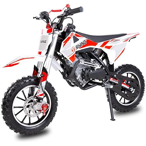 58cc 4-Stroke Pocket Rocket Pit Bike Gas Pocket Motorbike,Gas Dirt Bikes for Kids 8-14, Off-Road Pull Start Pit Bike,10" Tires,Ideal Gifts for Boys/Girls, W/EPA Approved.