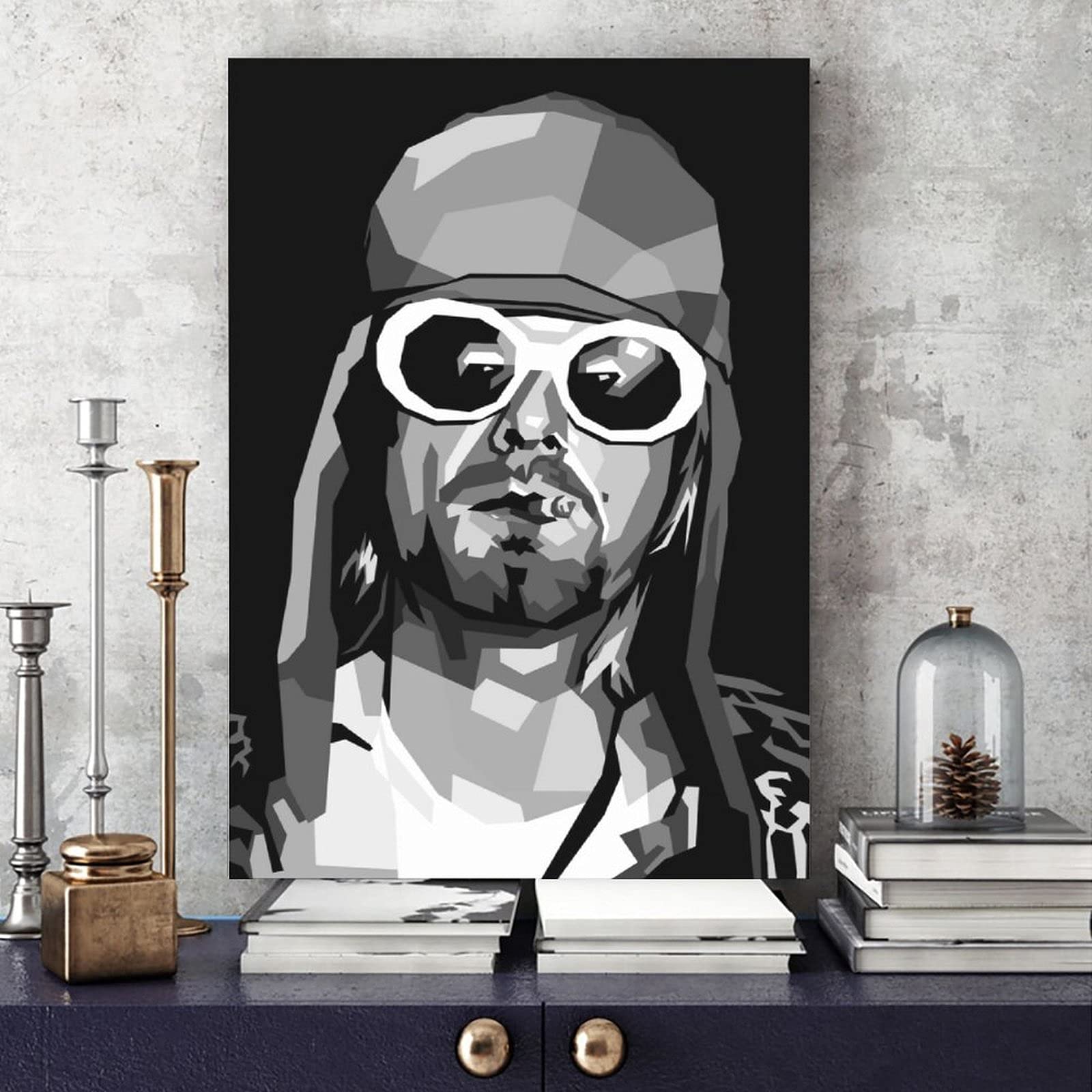 カートコバーン　油絵　アート カートコバーン油絵アート