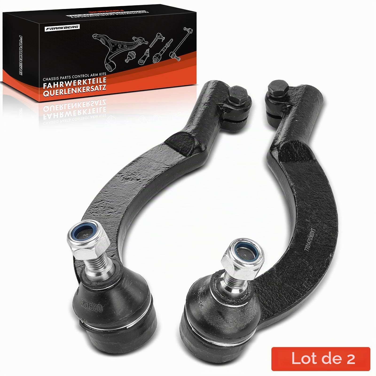 Frankberg 2x Rotule Direction Avant gauche Droite Compatible avec Interstar Bus X70 1.9L-3.0L 2002-2010 Interstar Camionnette X70 1.9L-3.0L 2002-2010 Remplacer# 7701470364