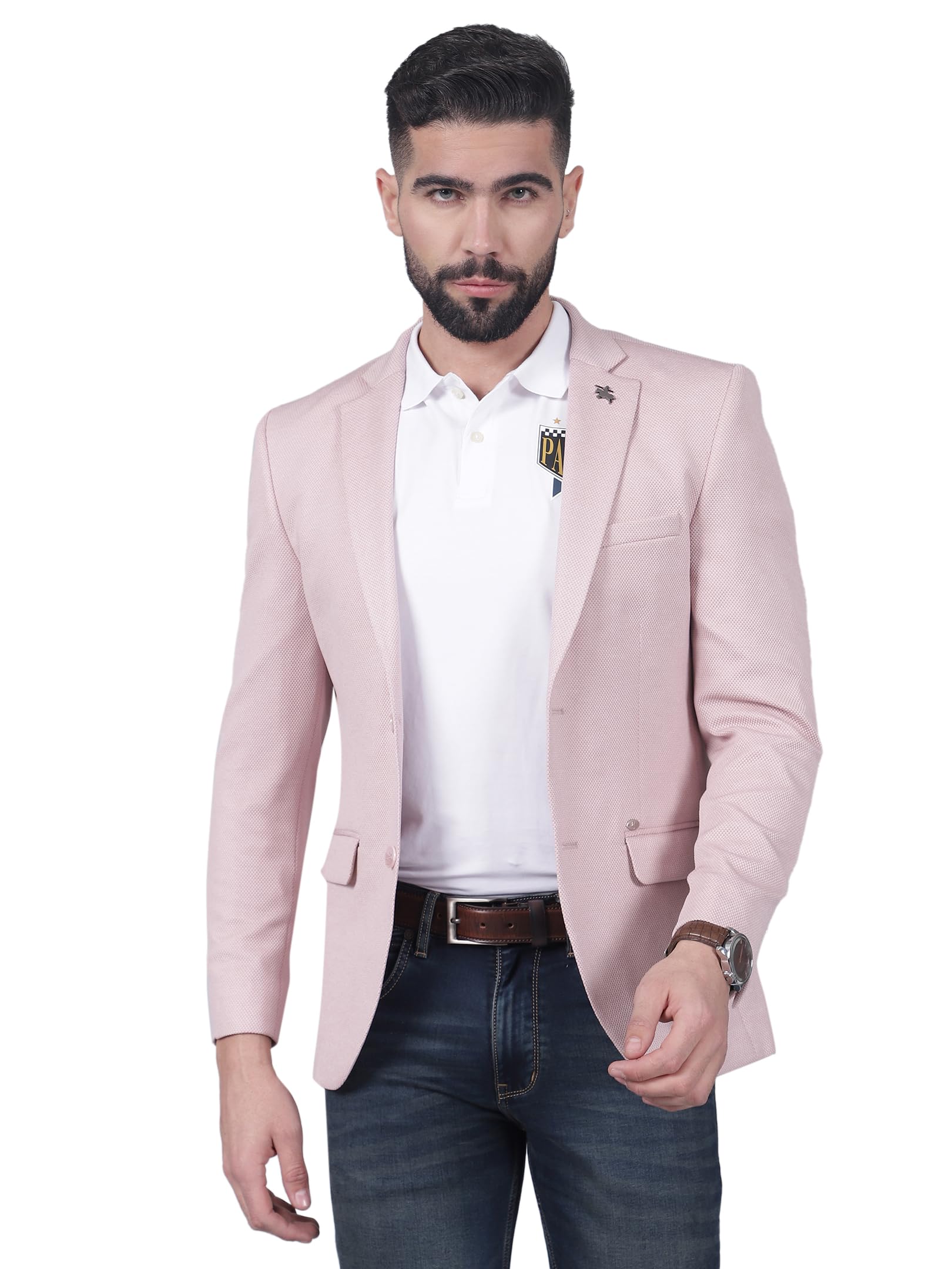 cantabil Men's Self Design Notched Lapel Collar Single Breasted Casual Blazer (P_MBZC00072)-picture-49