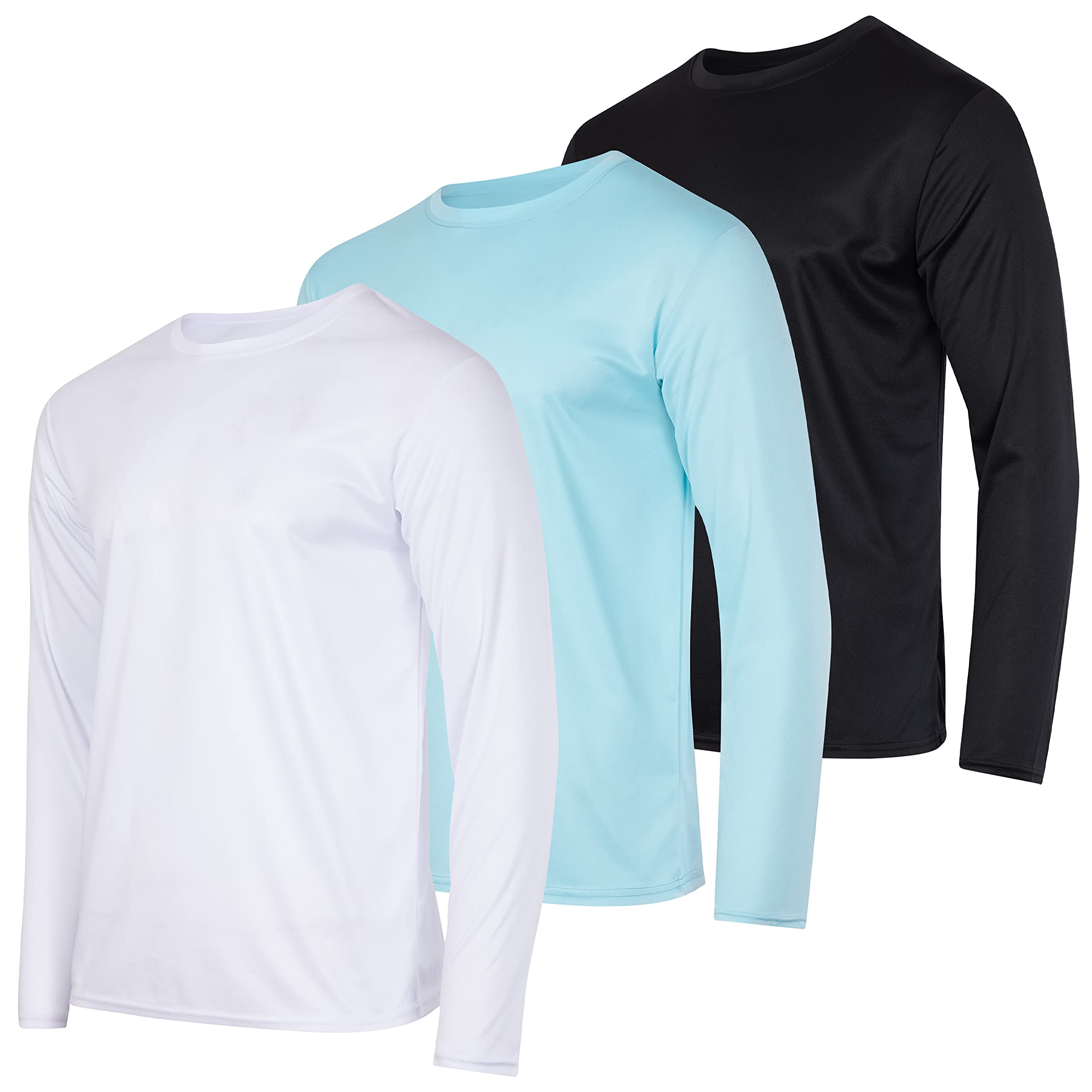 Team Wear Men's Long Sleeve Fishing Shirt – UPF 40+ UV Protection – Moisture Wicking – Sizes XS To 4X