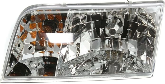 Headlight Halogen Bulb Left Side Clear Lens with Amber Parking Light for Ford for Crown Victoria LWB 02-09 & LX Sport 04-06 & Fleet 06-09 & S 98-05 & Base 98-08 10-11 & LX 98-11