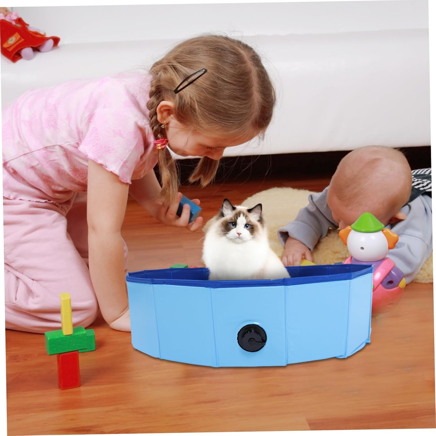 BESPORTBLE Portable Foldable Dog Pool Durable Bathing Tub for Dogs Cats and Boy Girl Collapsible Design for Easy Storage and Transport