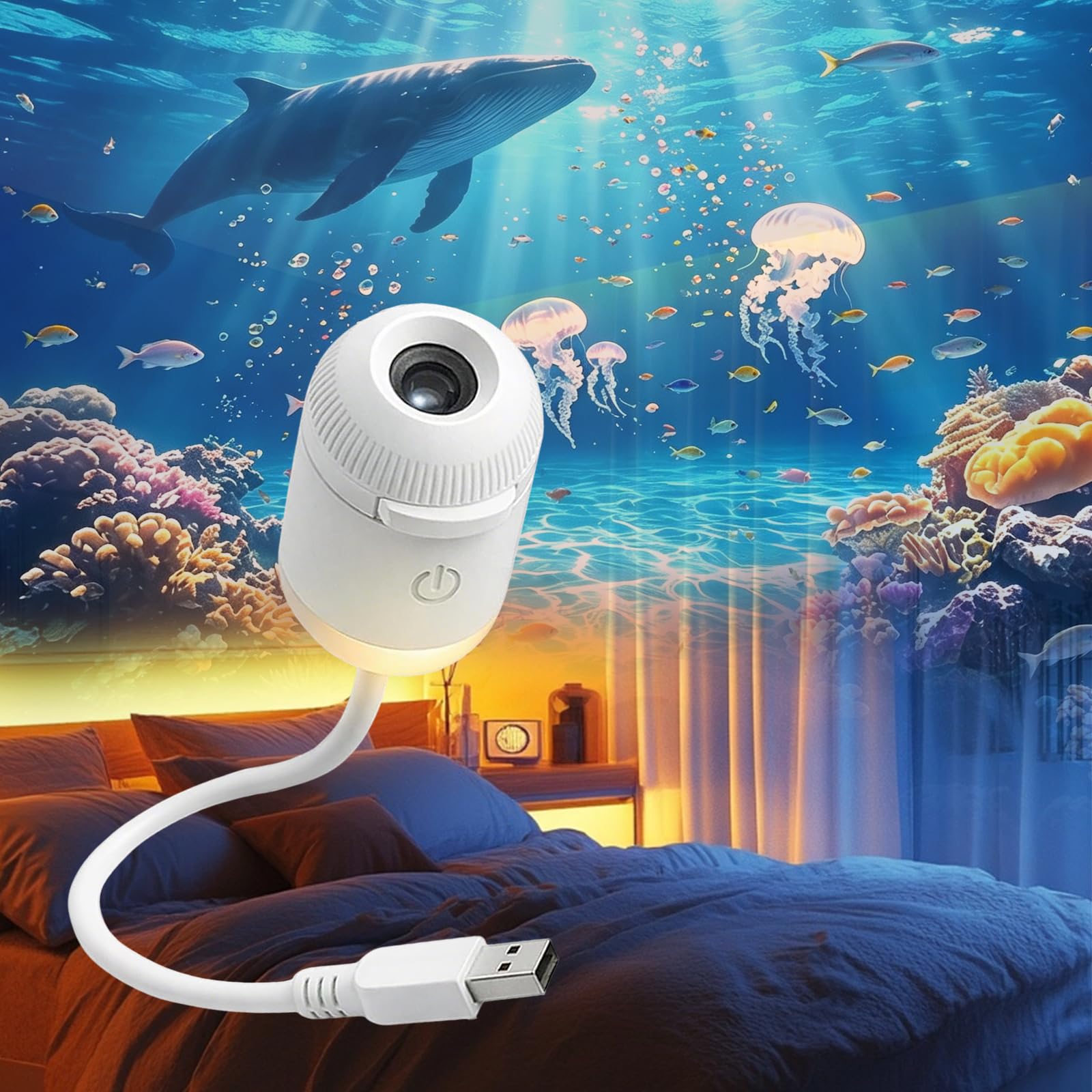 2-in-1 Sternenhimmel Projektor,360° Adjustable Galaxy Projector Night Light | LED Projektor Sternenhimmel mit 12 Schiebbare Projektionsfolien, für Auto, Schlafzimmer, Erwachsene und Kinder