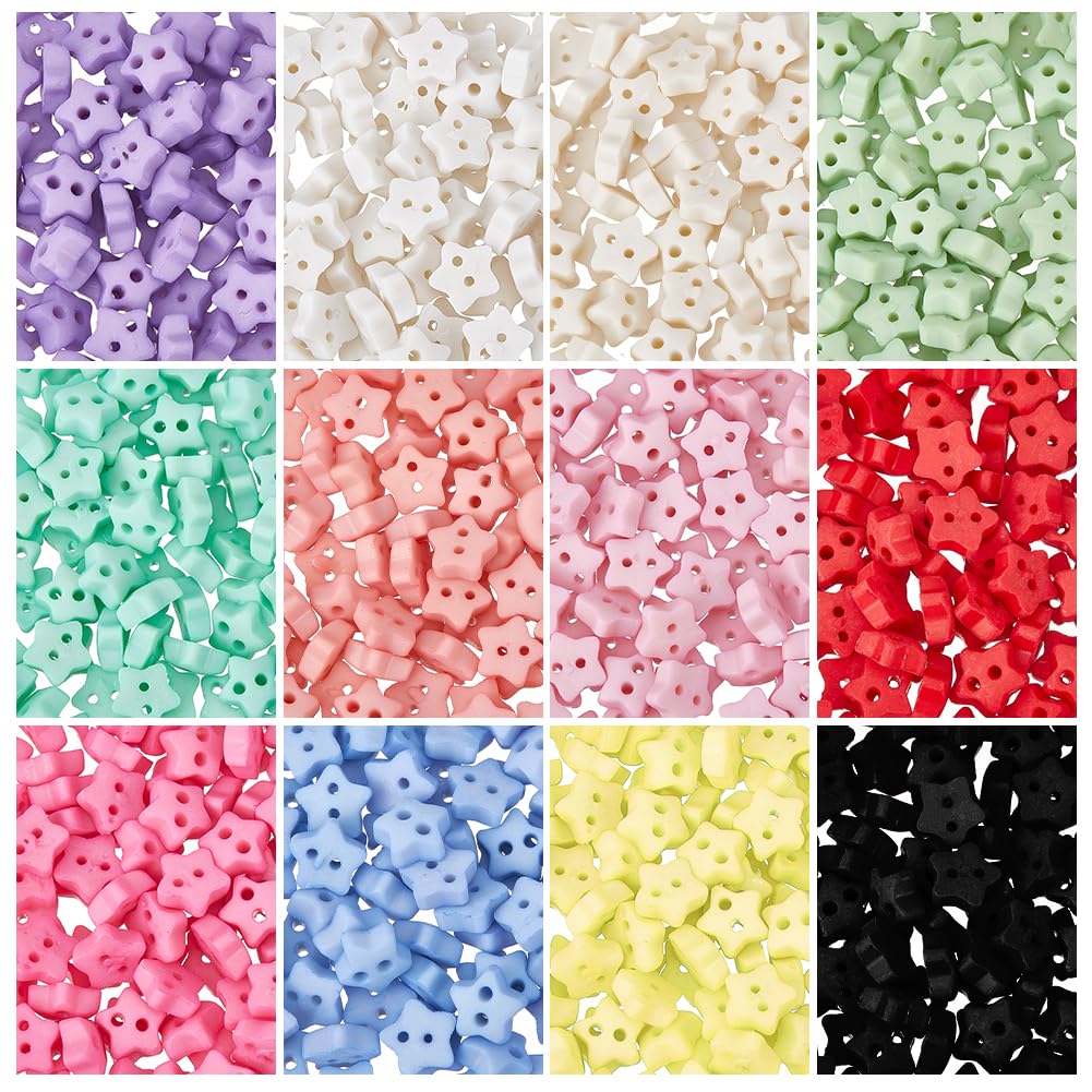 Boutons de couture en forme d'étoile pour personnaliser les vêtements de poupées et enfants