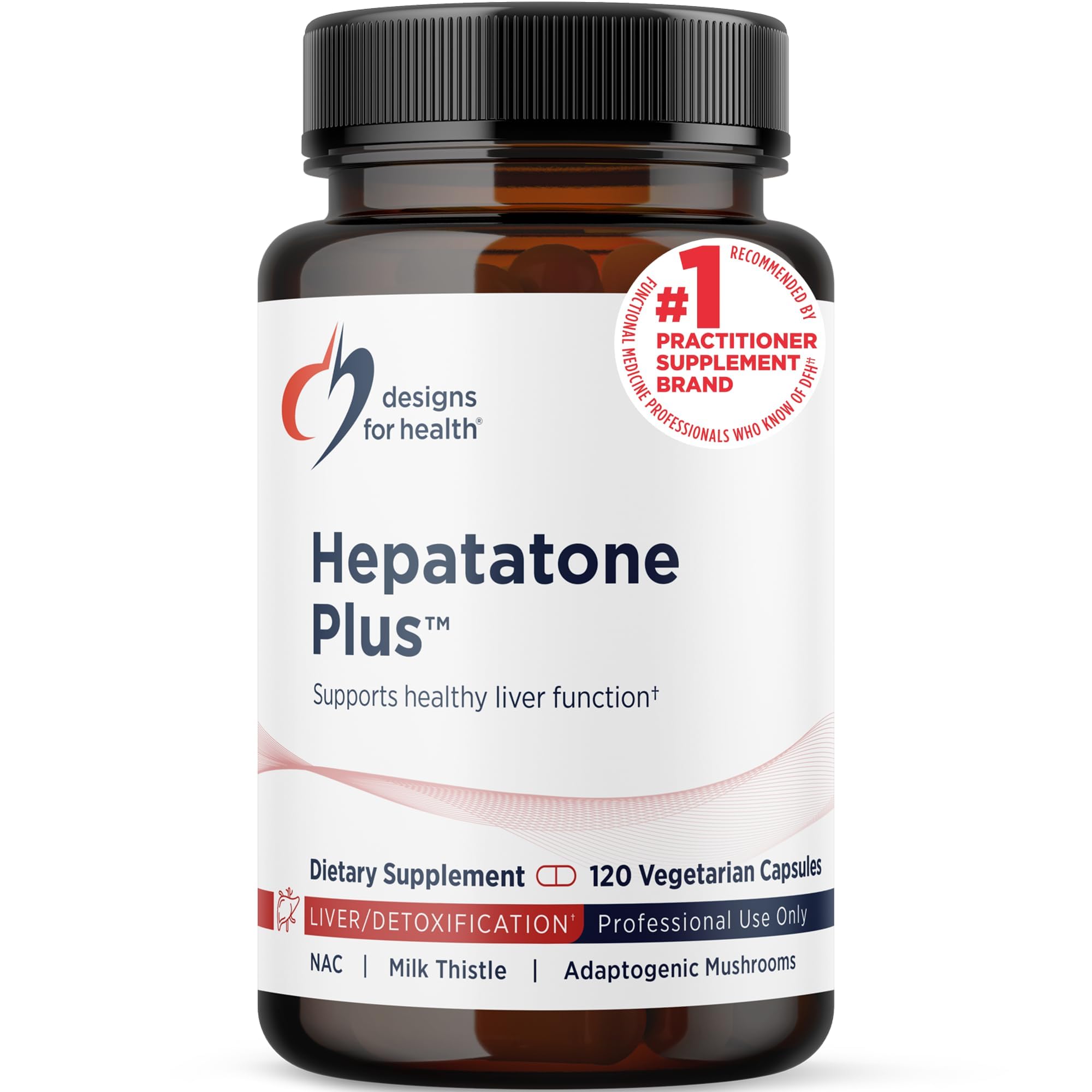 Designs for Health Liver Support Capsules - Hepatatone Plus with Milk Thistle, NAC, Schisandra - Mushroom Extracts for Cleanse + Immune Support - Liver Detox Supplement for Men + Women (120 Capsules)