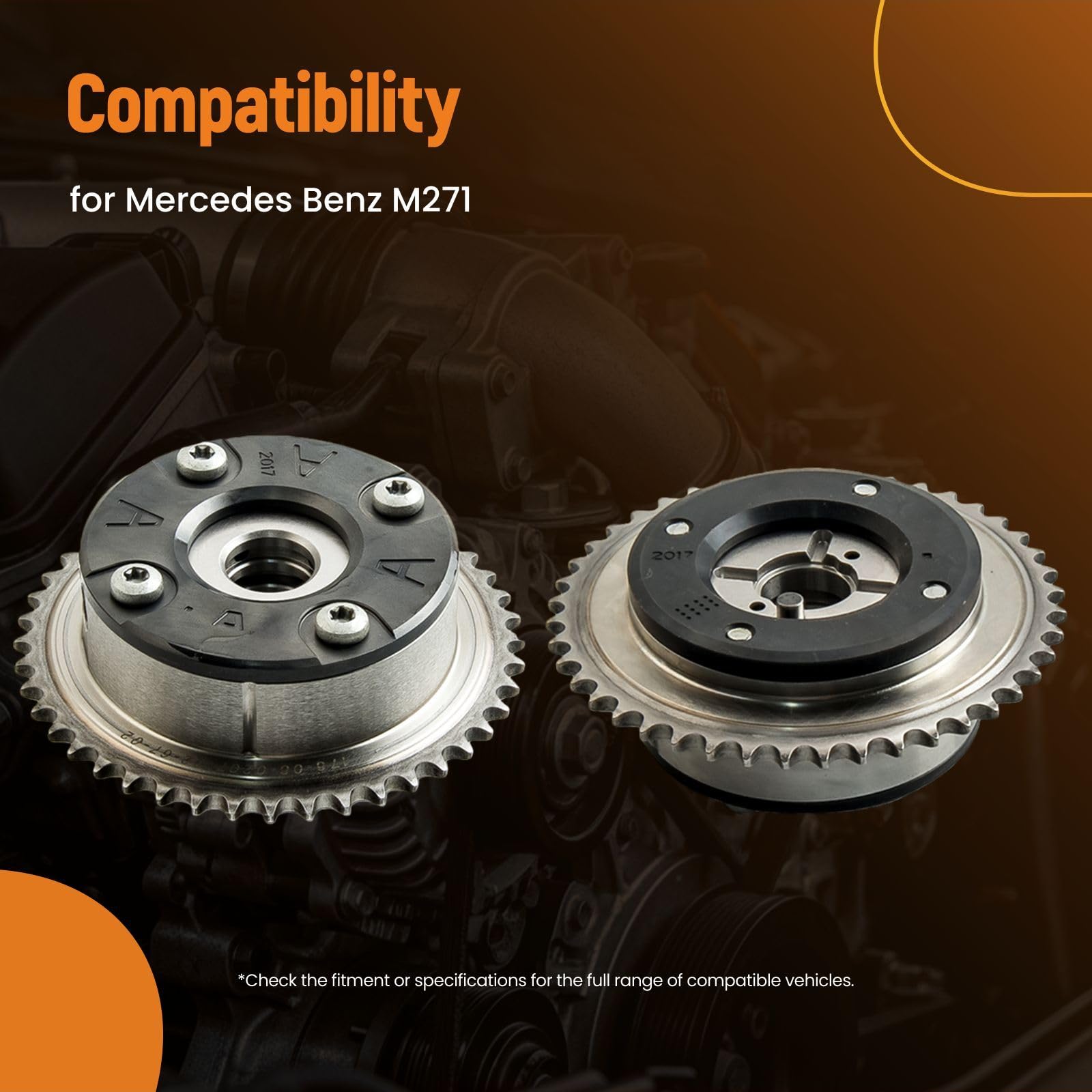 maXpeedingrods 2710500647 Nockenwellenversteller 2 Stück Auslassseite und Einlassseite für MercedesBenz C230 W203 W212 M271 für MercedesBenz C/CLC/E-Klasse, für SLK (R171) Sprinter