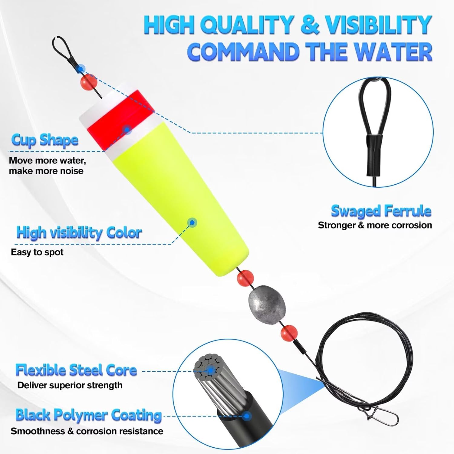 Carp Fishing Rig Kit+Popping Corks Fishing Bobbers