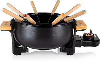 Tristar FO-1108 Fondue, Schwarz, Bamboo