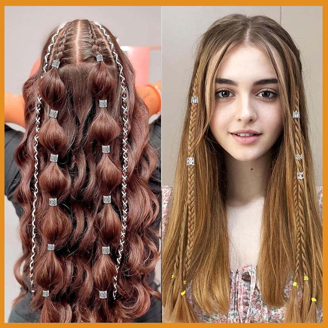 Dreadlocks joyas, 40 piezas de accesorios para el pelo para trenzas, puños de metal ajustables, joyas para el cabello, clips en espiral para rastas para hombres, mujeres, niñas y niños (40 unidades)