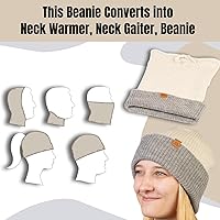 Vista 19 de Baby Alpaca Neck Warmer, Unisex Winter Warmer Hat, Neck Gaiter Scarf