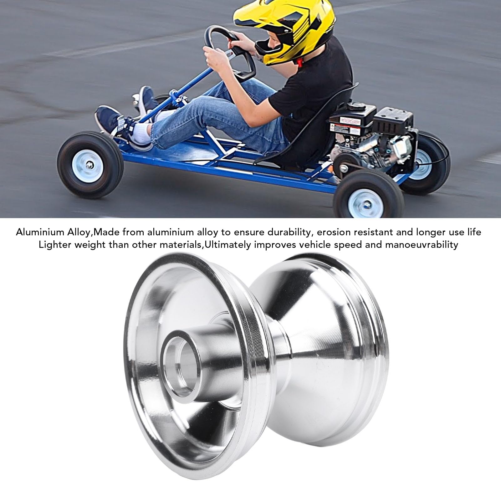 CCYLEZ 10x4.50-5 del Bordo della Ruota ATV, della Ruota Anteriore in Lega di Alluminio per Carrello Kart Utv, Dimensioni 10x4.50-5, per Cerchi di Ruota Anteriore