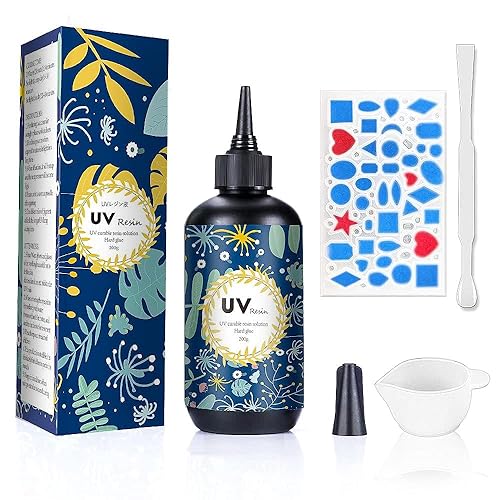 Resina dura transparente ultravioleta, de curado rápido para decoración de joyas, manualidades, pegamento duro y transparente, resina activada por