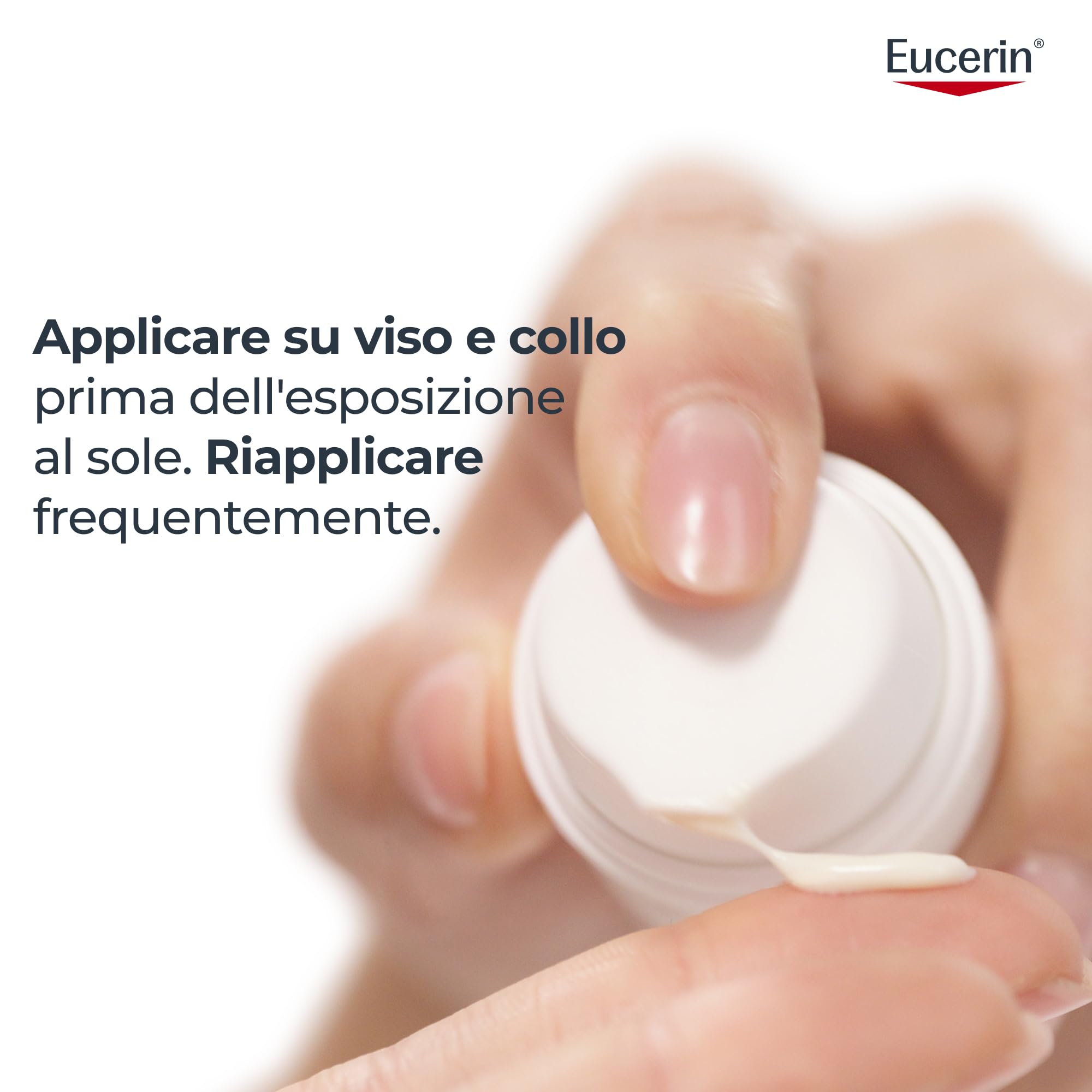Eucerin Oil Control Dry Touch Face Sun Gel-Creme SPF50+ 50 ml, Crema solare viso 50+ opacizzante, Protezione solare viso 50+ senza profumo, Texture ultra leggera per pelle grassa, acneica e sensibile