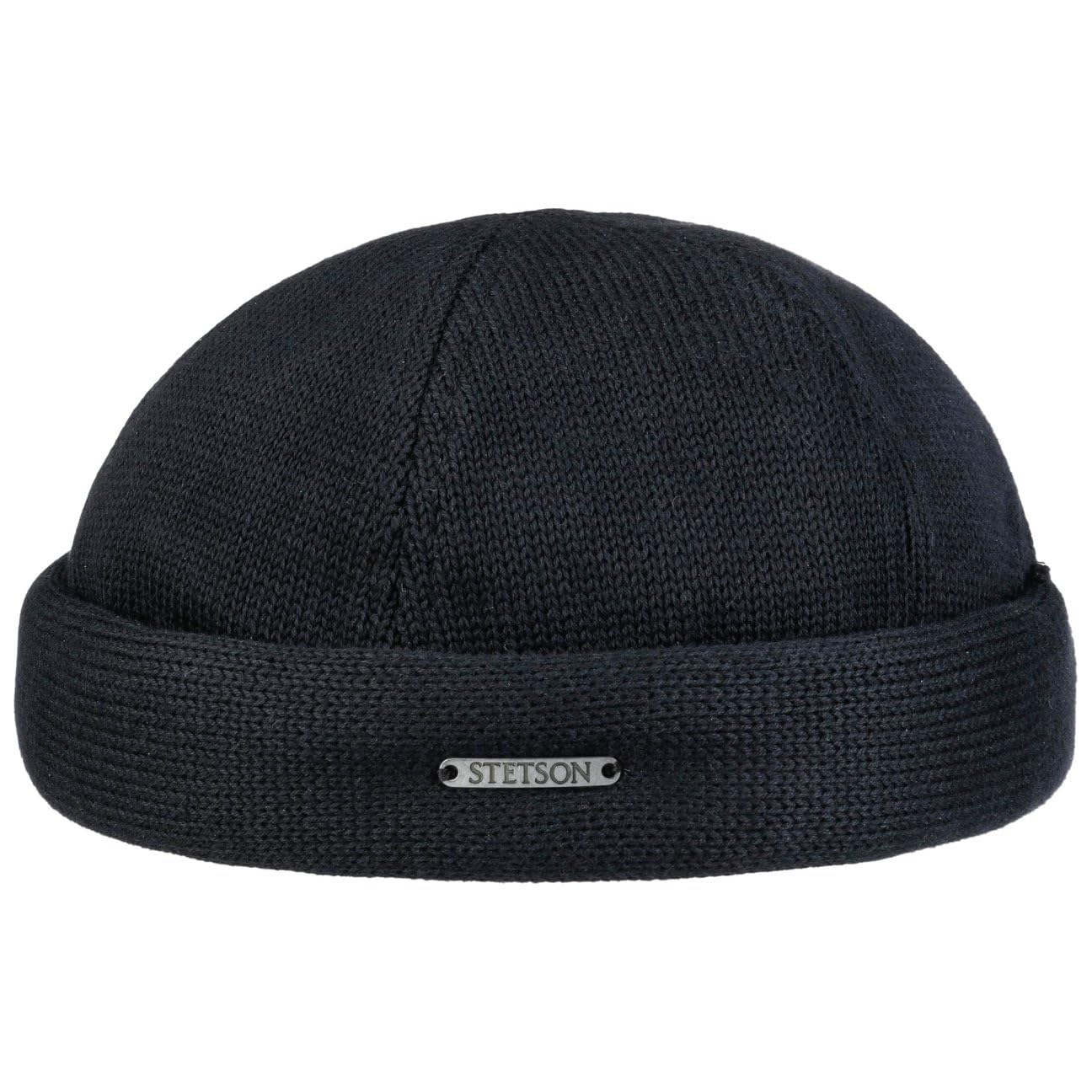 Stetson Docker Knit Hat Beanie Cotton Lining Adjustable Men Autumn Winter Black M (56-57 cm)