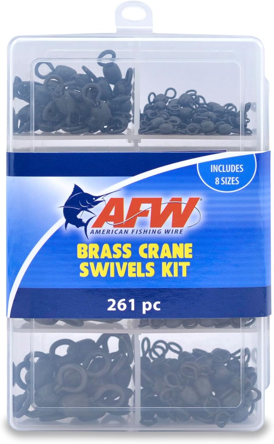 AFW Tackle Rigging Kits – Complete Saltwater Fishing Rigging Kit with Crimp Sleeves, Terminal Tackle, Storage Box, and Components for Fishing Leader Rigging & Lure Making Supplies