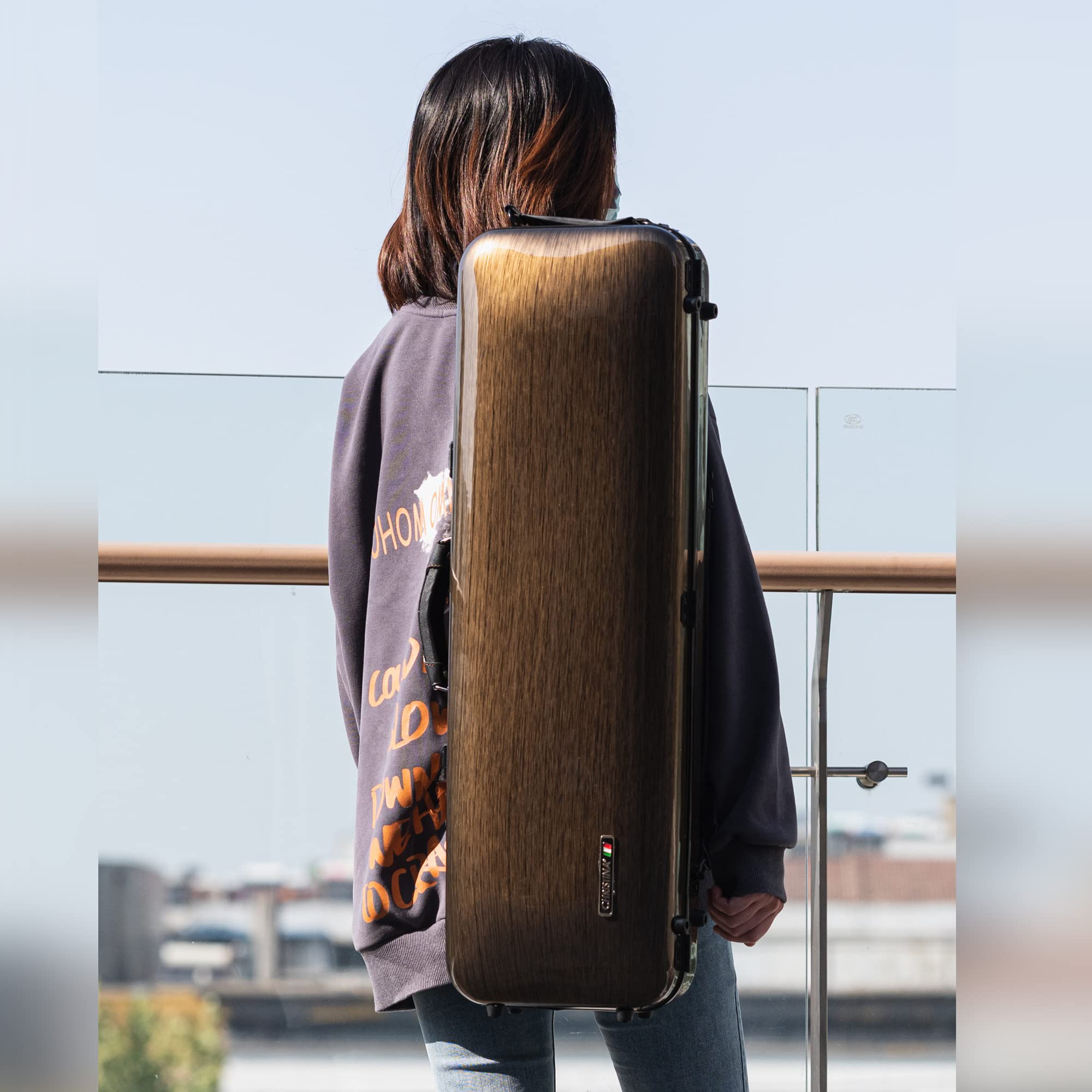 CHRISTINA バイオリンケース ダークゴールド カーボンファイバー　4/4 CHRISTINA バイオリンケース ダークゴールド カーボンファイバー