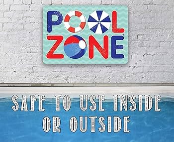 Amazon.com: The Pool Zone - Vintage Style Metal Art Plaque