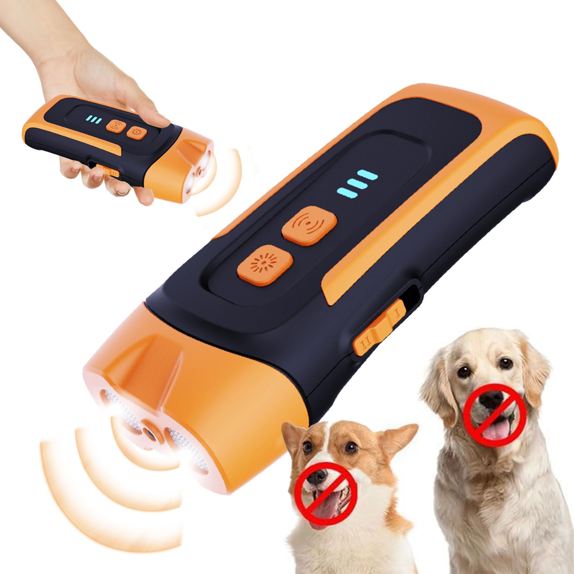 WUGEIN Ultrasuoni per Cani,Addestramento per Cani Portatile,23-27hz Regolabile Frequenza Dispositivo Controllo Antiabbaio, Ricarica Rapida per Addestramento Cani,Dissuasore per Cani a 50 FT