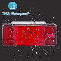 Vista 6 de Luces LED para remolque de barco, kit de luces LED sumergibles para remolque con arnés de cableado, luces traseras de parada combinadas, luces