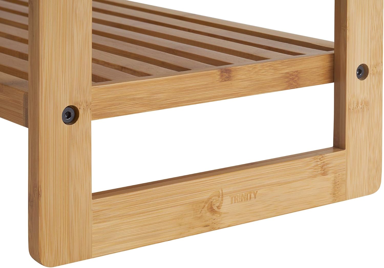 TRINITY EcoStorage Stackable 2-Tier Bamboo Shoe Rack, Free Standing Shoe Organizer Shelving Up To 12 Pairs for Bedroom Closet or Entryway, Pack of 2