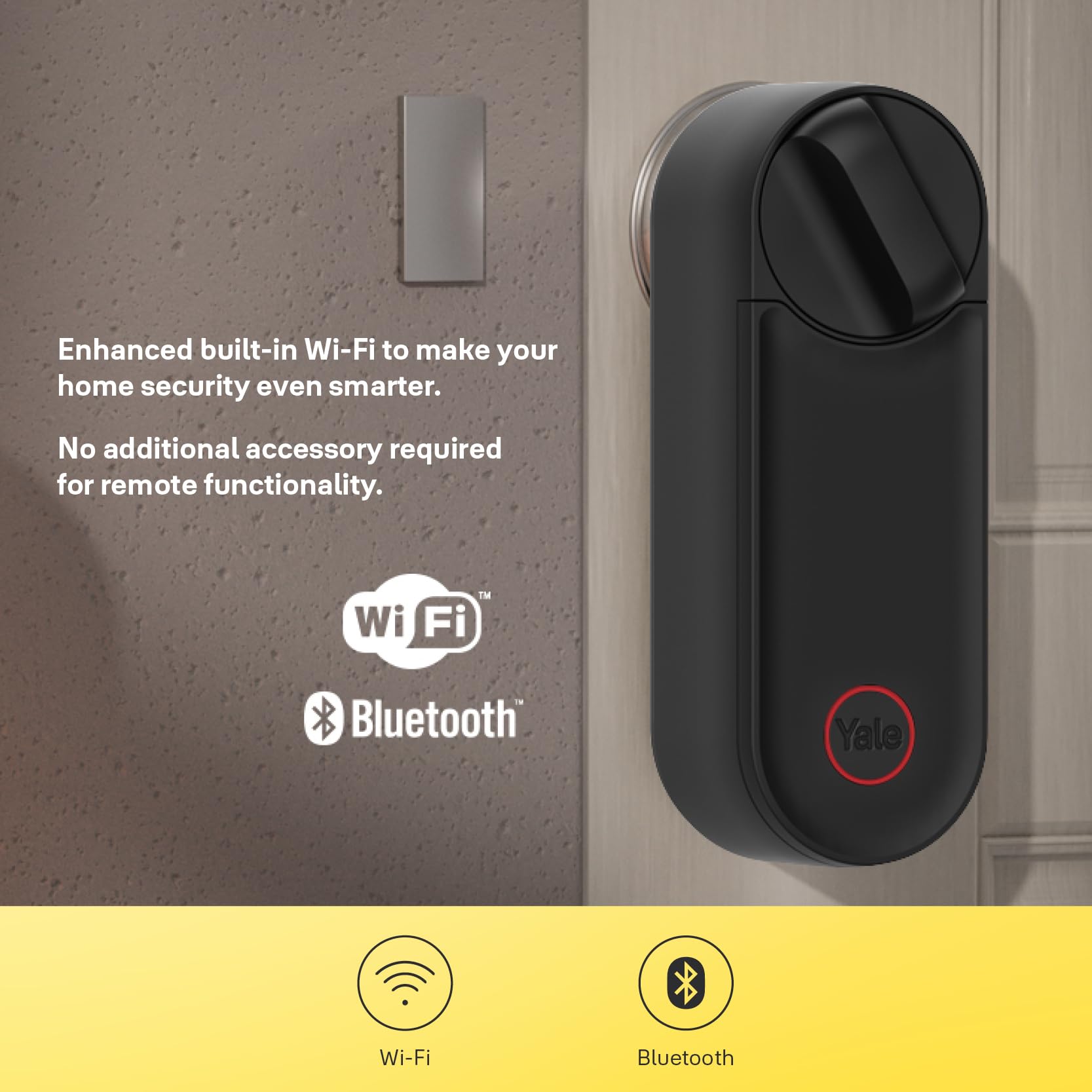Yale Linus L2 Noir Serrure connectée électronique Wi-Fi MATTER verrouillage à distance
