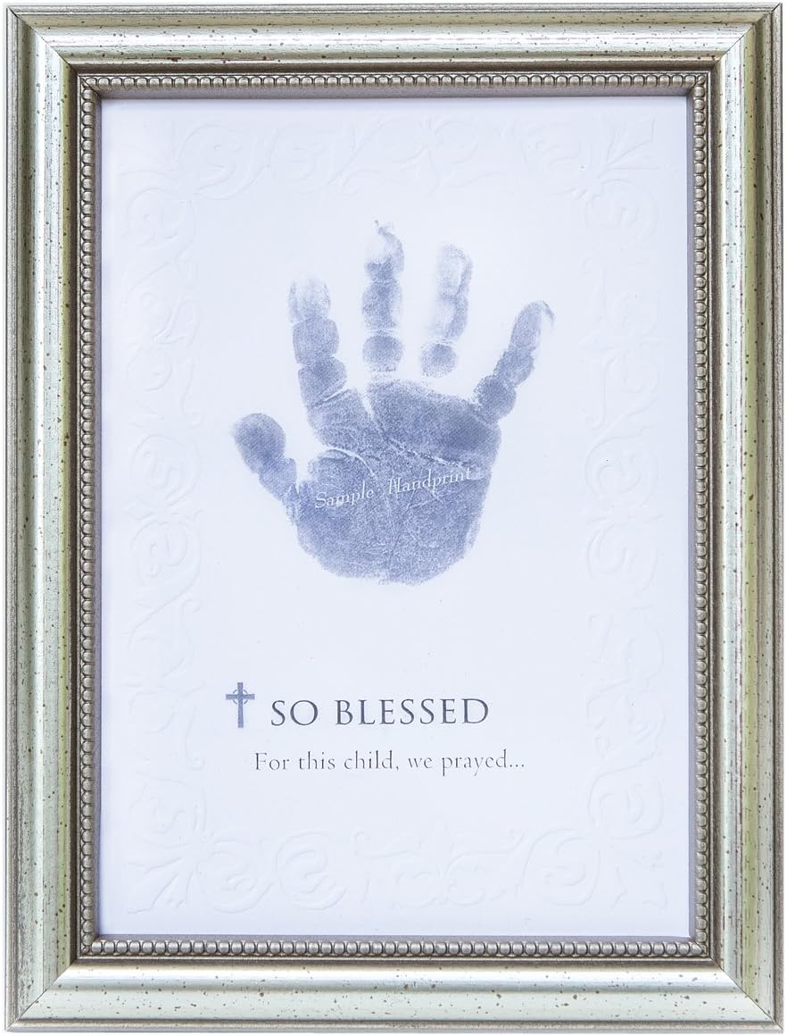 The Grandparent Gift So Blessed Baby Handprint Frame: Christian Baby Gift for Girl or Boy