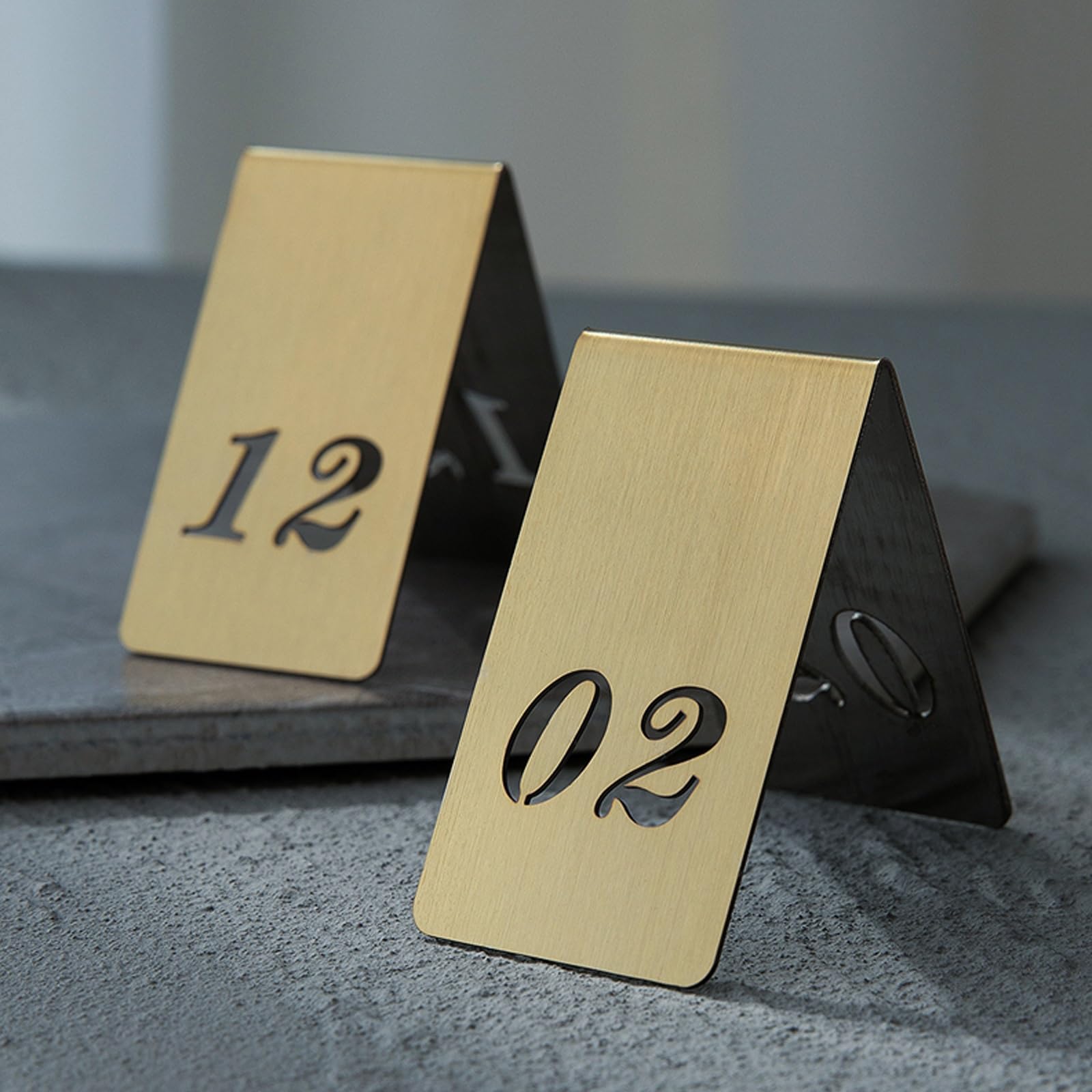 10 Pezzi Numeri Per Tavoli Ristorante Tavolo, Doppio Lato Numeri Tabella Segni Numero Tabella Tenda Numeri Acrilici Carte Segni Numeri Per Ricevimenti, Banchetti, Ristoranti E Matrimoni (oro)(1-10)