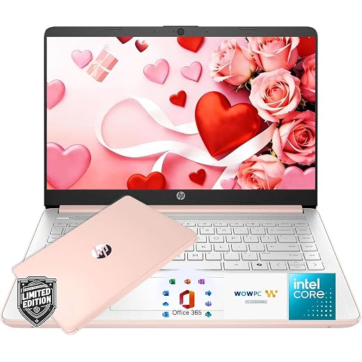 HP Everyday Slim Laptop • 2026-2027 Edition • Microsoft Office 365 Included • Intel N150 CPU • 128GB SSD + 1TB Cloud Storage • Stunning Color • Copilot AI • Windows 11