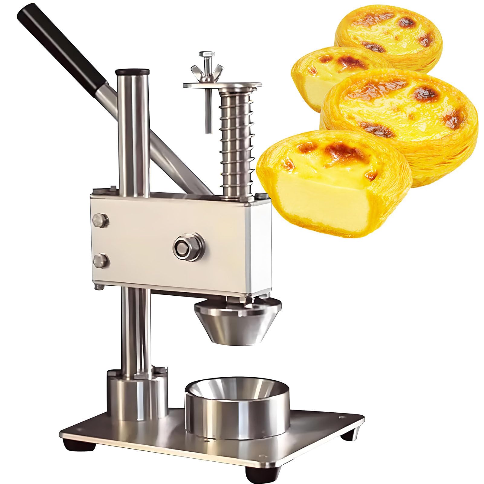 YXYLJOZ Tart Press Machine,Adjustable Thickness,Uniform Thickness,Commercial & Home Manual Tart Press,Tart Shell Press Machine for Making Tart Shells with Uniform Thickness