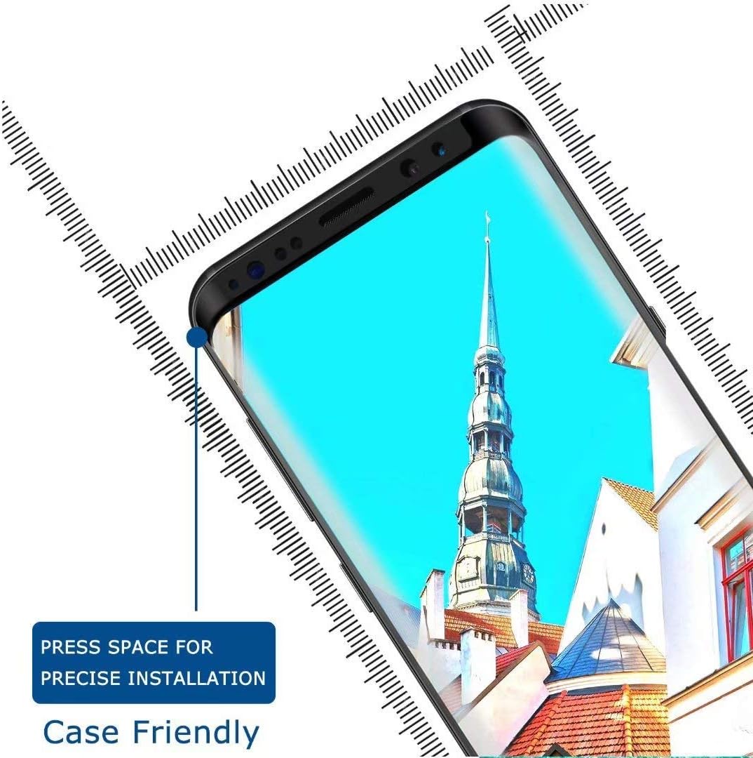 [2 Pack] for Galaxy S9 Plus Screen Protector,9H Hardness Full Coverage [3D Curved] Ultra Thin HD Clear 9H Hardness Screen Protector compatible Samsung Galaxy S9 Plus