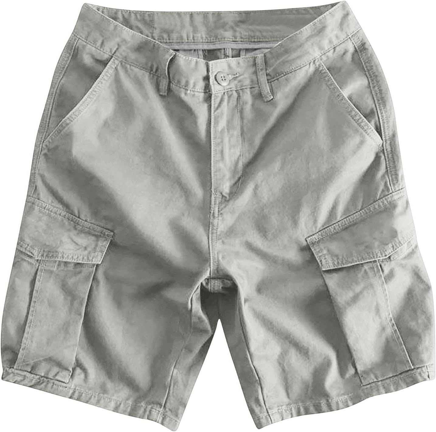 Men's Slim Cargo Shorts – Elastic Waist Hiking Shorts Above Knee Pocket