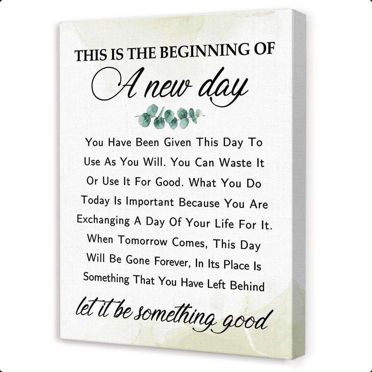 RNUMLIGH Affirmation Wall-Art Daily Motivation Quote Poster for Home Office Decor Inspiring This Is a Day Print(Unframed,08x12inch(20x30cm))