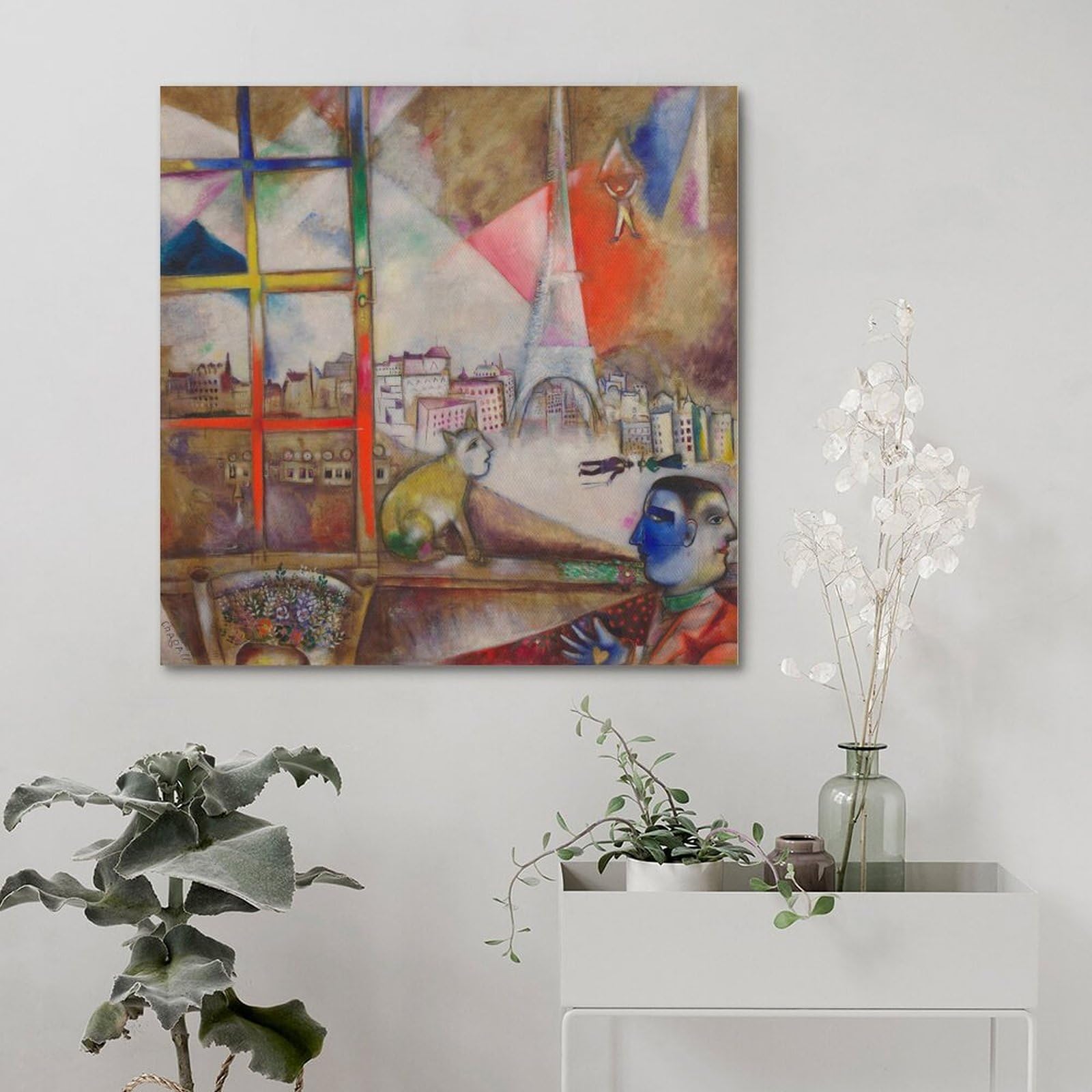 Amazon.com: Marc Chagall Famous Art poster Paris through The