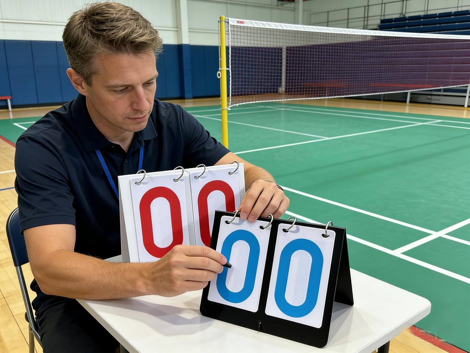 Purple River Portable 2/4-Digit Sports Flip Scoreboard - Indoor/Outdoor Score Keeper for Track Meets, Gym Games & Youth Competitions(7.7"x6.8", 2Pcs)